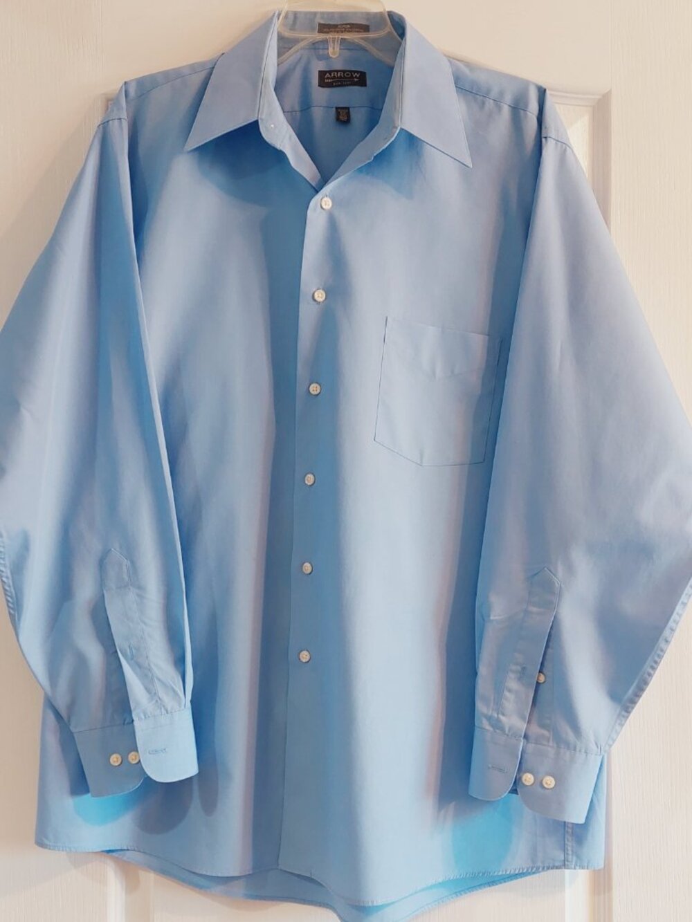 Men's Button-Down Dress Shirt by Arrow USA Sz 16 1/2 34/35